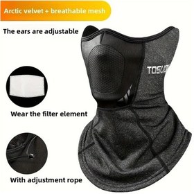 Resim Hightower Tas Captain Isınan Elektrikli Scooter Maskesi, Kalın Polar Astarlı, Ayarlanabilir, Gri 