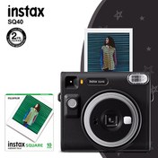 Resim Instax SQ40 Siyah Fotoğraf Makinesi ve 10lu Kare Film Fujifilm