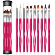 Resim Profesyonel Tırnak Sanatı Fırça Seti - Jel Fırçası ve Kalem Dahil, Sağlam Naylon Kıllar, Şeffaf Saklama Çantası - Pembe & Siyah Saplı Salon&Ev Manikür Kit'i, 3D Yapıcı Fırçalar (Jel Oje, Akrilik Tırnaklar, Çıkartma) için Uygundur, Tırnak Fırçası,Tırnak Sanatı Araçları,Tırnak Teknisyeni Malzemeleri,Tırnak Fırçaları,Tırnak Malzemeleri,Tırnak Sanatı Malzemeleri,Tırnak Teknisyeni İçin Gerekli Malzemeler,Tırnak Sanatı İçin Tırnak Fırçaları,Yüksek Kaliteli Tırnak Sanatı Fırçaları, 
