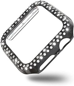 Resim Coverzone Akıllı Saat Ekran Koruyucu Apple Watch 6 38mm ile Uyumlu Ekran Koruyucu Kılıf, Ekran Koruyuculu TPU Kılıf, Sert Çerçeve Diamond Kapak Apple Watch 6 38 Koruyucu Kılıf Siyah 