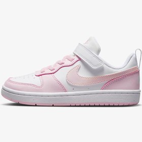 Resim Nike Beyaz - Pembe Kız Çocuk Yürüyüş Ayakkabısı DV5457-105 COURT BOROUGH LOW PS 