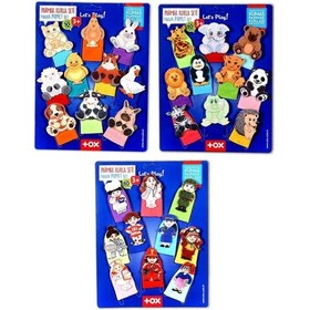 Resim 3 Set - 30 Parça Tox Evcil , Vahşi Hayvanlar Ve Meslekler Parmak Kukla T772 T782 T761 