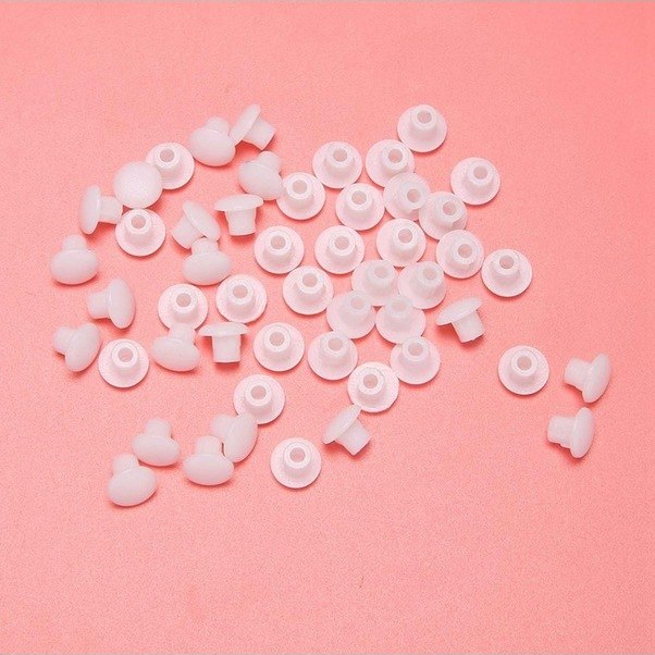 Plastik Yuvarlak Şekilli Kapak Vidalı Kapak Kapak Beyaz 5mm Dia Delik ...