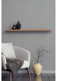 Resim Yankı-BYEG 80 cm Safir Meşe Mdf Gizli Bağlantı Duvar Rafı 
