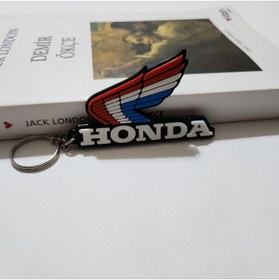 Resim Home Honda Vıntage Motosiklet Logo Temalı Anahtarlık - Çok Renkli 