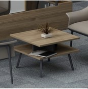 Resim Lagomood İrony Ofis Sehpası Antrasit Ceviz 