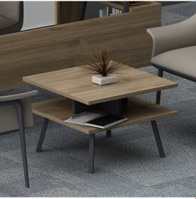 Resim Lagomood İrony Ofis Sehpası Antrasit Ceviz 