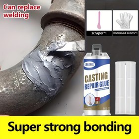 Resim Çok Fonksiyonlu Tekne Tamir Kiti | Kazıyıcı ve Eldivenler Dahil | Süper Yapışkan | Deneyime Gerek Yok | Kolay Kullanım | Isıya ve Suya Dayanıklı | Yüksek Mukavemetli Malzeme ile Gemiler, Metal ve Borular İçin 