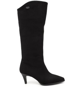 Resim Gönderi R Kadın Siyah Süet Sivri Burun İnce Topuklu Çizme Dkzc66832511 Siyah Süet 
