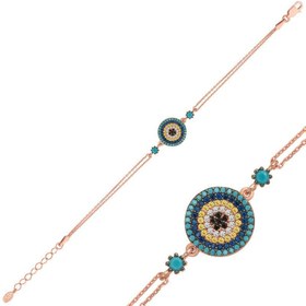 Resim Silver Rose Evil Eye Women's Bracelet 