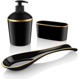 Resim Akrilik Lüx 3 Parça Yaldızlı Mutfak Seti 