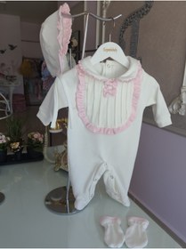 Resim Tozpembebaby Pembe Firfirli Bebek Tulumu 