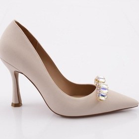 Resim Dgn 9054 Kadin Sivri Burun Kristal Taş Tokali Topuklu Ayakkabi 9054-2125-R2877 