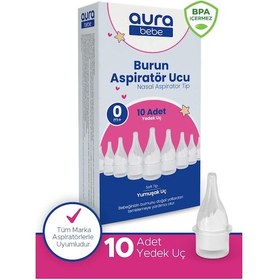 Resim Nasal Burun Aspiratörü Yedek Uç 10 Adet Tüm Markalara Uyumlu Burun Aspiratör Ucu 