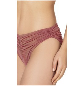 Resim Endeep Kadın Ön Büzgü Detaylı Yarım Dolgulu Simli Pembe Bikini Takımı-pembe Pembe 