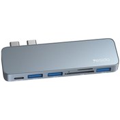 Resim Yesıdo Hb10 Çift Tip-C Hub Usb 3.0 Tf / Memord Kart Okuyucu 