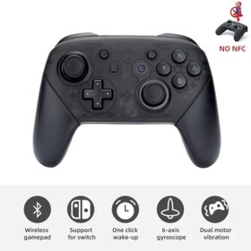 Resim GLRTech Nintendo Switch Pro Uyumlu Controller Kablosuz Bluetooth Gamepad Oyun Kolu 