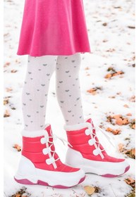Resim Kiko Kids Alison Bağcıklı Kız Çocuk Kar Botu Fuşya - Pembe Fuşya - Pembe 