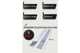 Resim Kendinden Yapışkanlı Plastik Parke Eşik Çıtası Ceviz Rengi 5 cm x 100 cm 