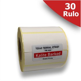 Resim Kalite Barkod 70x40 Termal Etiket | 30 Rulo Barkod Etiketi 