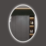 Resim Toprak dekor 90*60 Elips (TRAFOLU) Ledli Ayna Banyo Aynası Tuvalet Aynası 