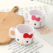 Resim 1pc Sanrio for hello kitty Cartoon Red Pink Plastic Bathroom Water Cup 