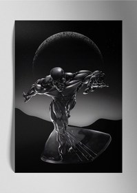 Resim Metal Baskı Parlak Sanat Duvar Tablosu - Silver Surfer 