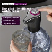 Resim Akıllı Su Pompası 7.57 L/18.93 L, 5V Type-C USB Hızlı Şarj, Tek Dokunuşla Ultra Sessiz Taşınabilir Yüksek Güçlü Emiş Çoğu Marka Varil için Ofis & Ev Kullanımı LED Ekrana sahip 
