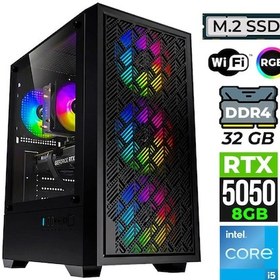 Resim Xaser BLADEX100 i5-12400F 32 GB 1 TB SSD 8 GB RTX5050 Dos Masaüstü Oyuncu Bilgisayarı 