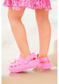 Resim Kiko Kids Eva Plaj Havuz Okul Kreş Kız Çocuk Terlik Twg 755 Pembe 