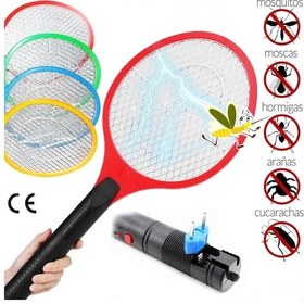 Resim Şarjlı Sinek Raketi Sivrisinek Karasinek Öldürücü Elektrikli Sineklik Aleti 