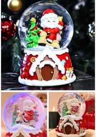 Resim Noel Baba Hediyeler Temalı Işıklı Müzikli Kar Küresi Yılbaşı Noel Baba Hediyeler Temalı Kar Küresi Işıklı Müzikli 13 Cm Hediye 01 