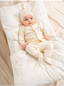Resim Kidaxi Kd43307.Zıbın Şapka 3lü Takım 0-1/1-3/3-6/6-9ay Ekru 