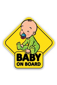 Resim TSC Arabada Bebek Var Araba Sticket Etiket 18 Cm 