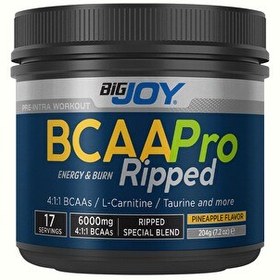Resim Bcaapro Ripped 204g 17 Servis Ananas Aroma MİX FORMULA(Bcaa L-carnitine Taurine Caffeine)Amino Asit 