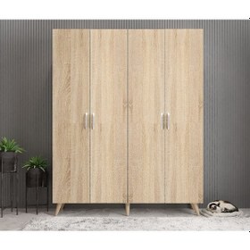 Resim Duke 4 Kapaklı Ayakkabılık Meşe 160 Cm M2 