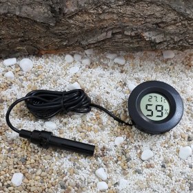 Resim Tekno İstanbul Buzdolabı Için Problu Termometre Sıcaklık Saati Nem Ölçer 