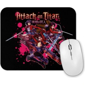Resim Baskı Dükkanı Attack On Titan Eren Levi Mikasa Mouse Pad 