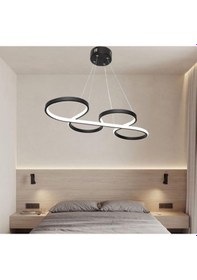 Resim Tt025-Sy Tt Aydınlatma Yılan Modeli Mat Siyah Led Avize 