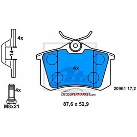Resim Renault Megane 4 Arka Fren Balatası Manuel El Freni2016>> Ate 