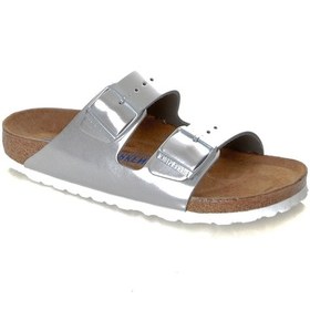 Resim Metallıc Metalıc Sılver Terlik Kadın Birkenstock 1005961 Arızona Nl Bırkenstock Metallıc Sılver Metallıc Metalıc Sılver Çok Renkli 