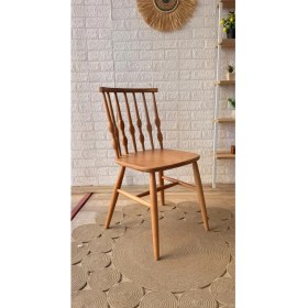 Resim Silla Concept Boncuk Sandalye Naturel Ahşap Sandalye 