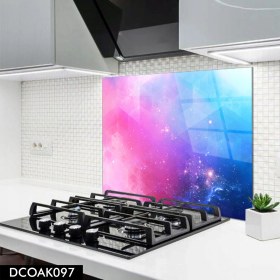 Resim Olinpa Cam Ocak Arkası Koruyucu | Renkli Gökyüzü Desenli 