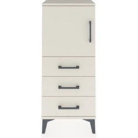 Resim Arges Komodin 2 Raflı 3 Çekmeceli Tek Kapaklı 44X30X106 Aytaşı-Aytaşı 