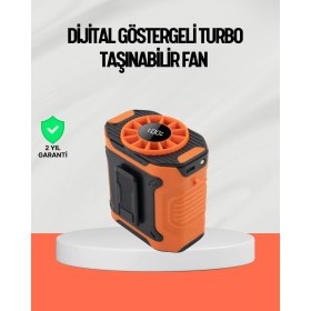 Resim USB Şarjlı Güçlü Hız Ayarlı El ve Bel Fanı 