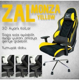 Resim Herkese Mobilya Zal - Monza Yellow Üst Seviye Oyuncu Koltuğu 