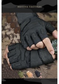 Resim Lenscape Blackhawk Combat Siyah Taktik Motosiklet Bisiklet Airsoft Eldiven 