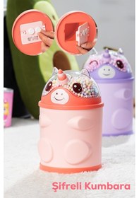 Resim Porsima 044 Pvc Şifreli Kilitli Unicorn Kumbara Pembe 11x18,5cm 