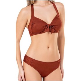 Resim Endeep Kadın Fiyonk Detaylı Kiremit Bikini Takımı Çok Renkli 