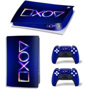 Resim Kt Grup Sanatsal Mor Playstation 5 Disk Edition Sticker Kaplama Seti 